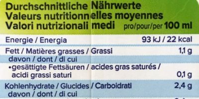 Nährwerte von Markenartikeln