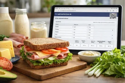 Kalorien und Nährstoffe Sandwich