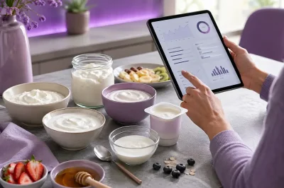Unterschiedliche Joghurt Fettstufen